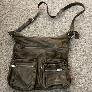 Brampton leather cargo crossbody bag y2k 90s fall outdoor casual boho granola